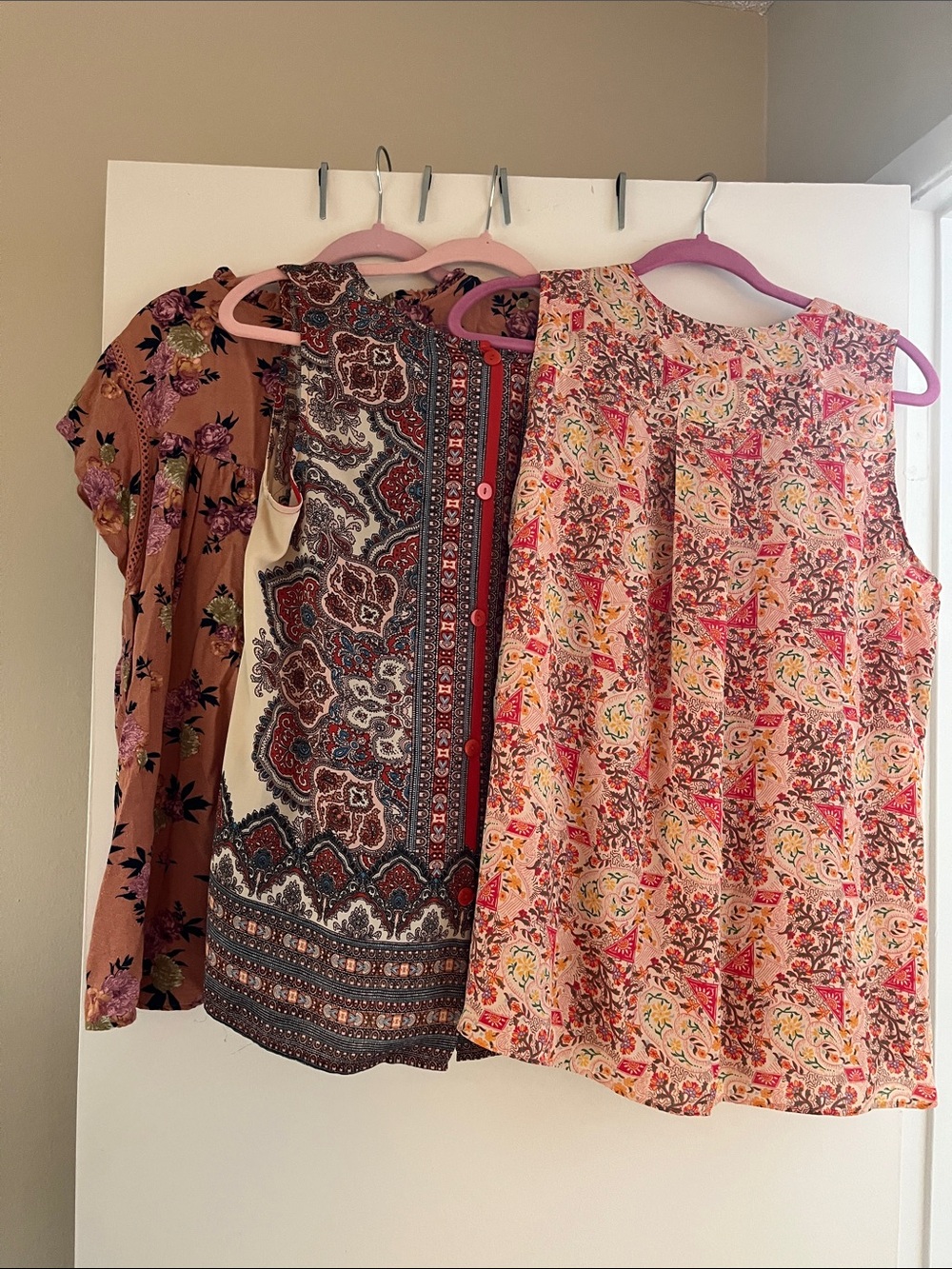 Paisley and Pink Floral top trio of tops. - Picture 3 of 4